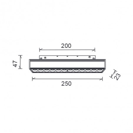 Foco LED magnético Magneto Lineal (12W)