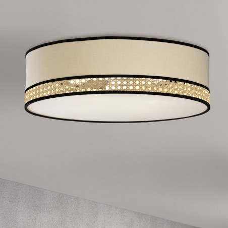 Plafonnier Falenea Beige 60 (4 lumieres)
