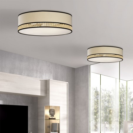 Plafonnier Falenea Beige 60 (4 lumieres)