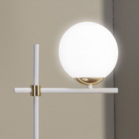 Lampe á poser Merasi Blanc-Or