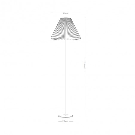 Lampadaire Cerlina Or