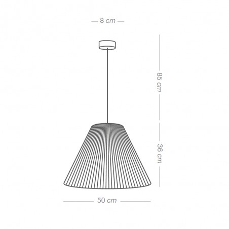 Lampe de plafond Cerlina Sable