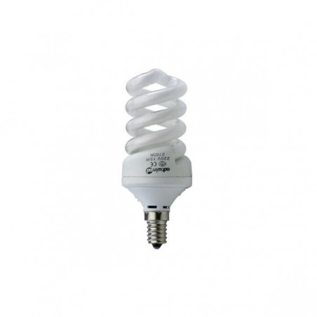 Ampoule spiral 15 W (E14). base consommation