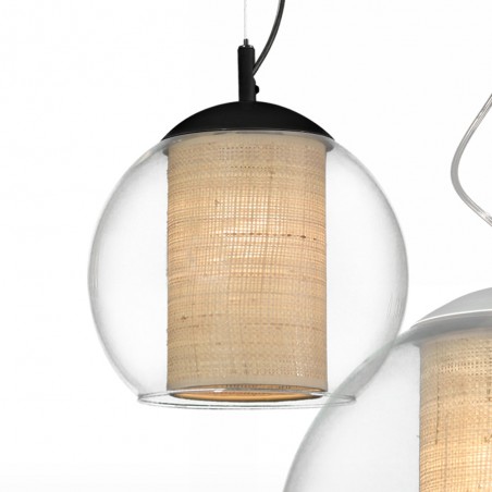 Lampe de plafond Bola Rafia 25