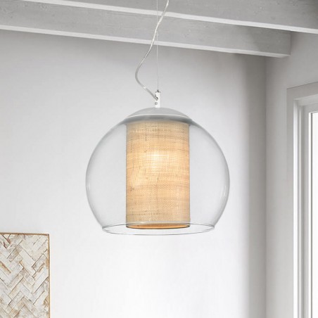Lampe de plafond Bola Rafia 35