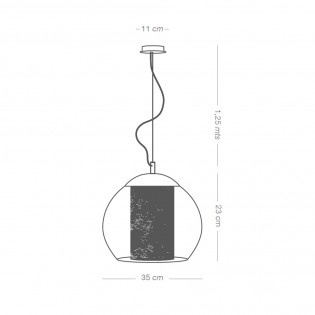 Lampe de plafond Bola Rafia 35