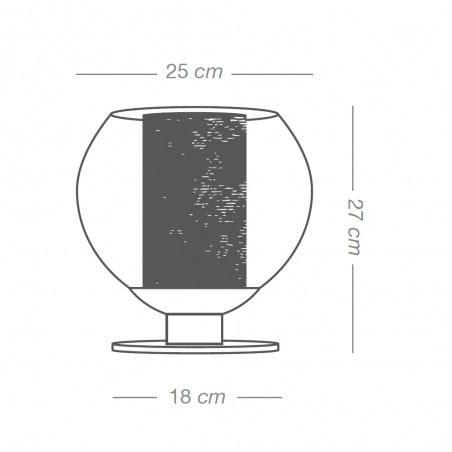 Lampe á poser Bola Rafia 25