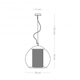 Lampe de plafond Bola Enea Noir 25