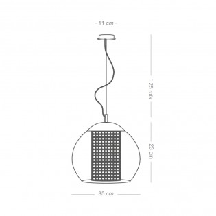 Lampe de plafond Bola Enea Noir 35