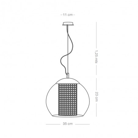 Lampe de plafond Bola Enea Noir 35
