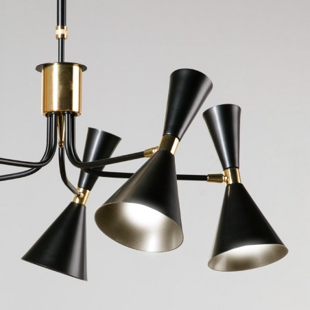 Lustre Supa Noir-Or (5 lumieres)