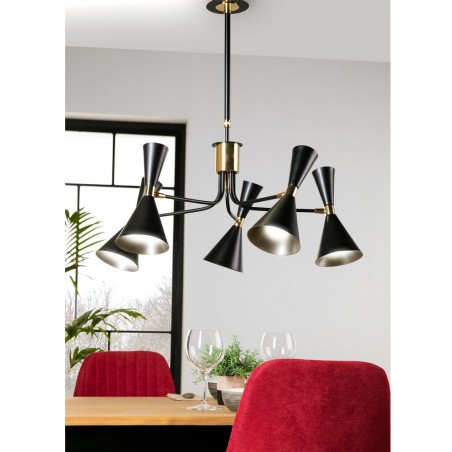 Lustre Supa Noir-Or (5 lumieres)