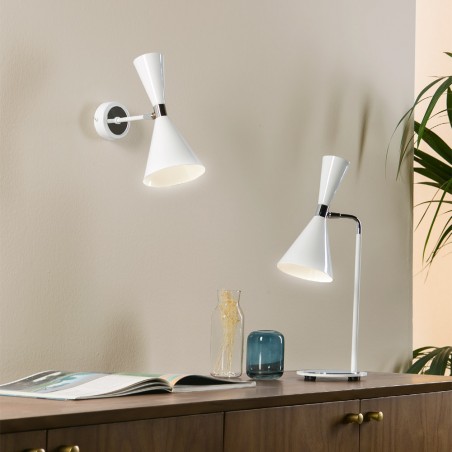 Lampe á poser Supa Blanc-Crome