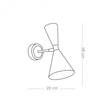 Applique Murale Supa Blanc-Crome
