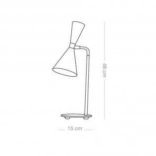 Lampe á poser Supa Blanc-Crome