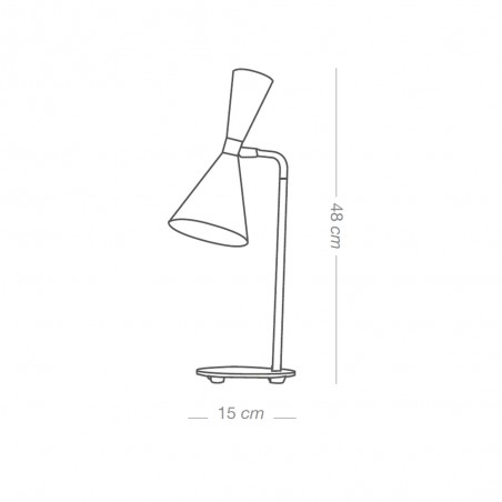 Lampe á poser Supa Blanc-Crome
