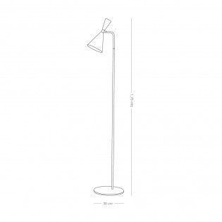 Lampadaire Supa Noir-Crome