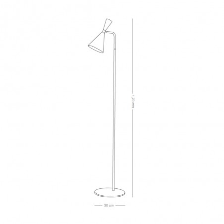 Lampadaire Supa Noir-Crome