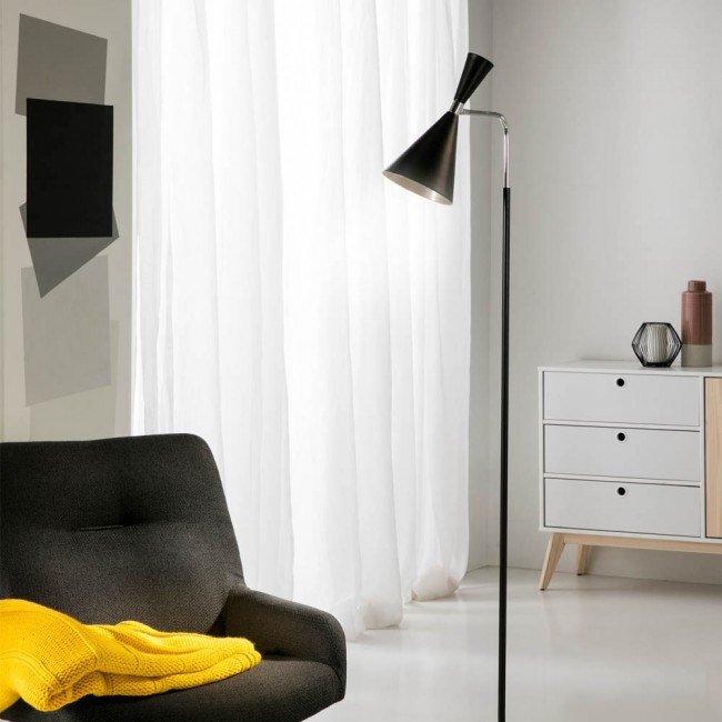 Lampadaire Supa Noir-Crome