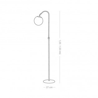 Lampadaire Rodisa Noir-Cuivre