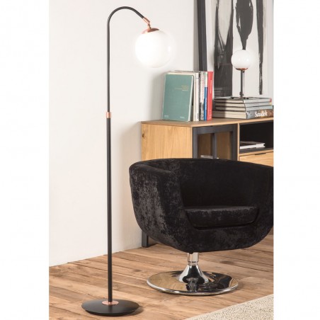 Lampadaire Rodisa Noir-Cuivre