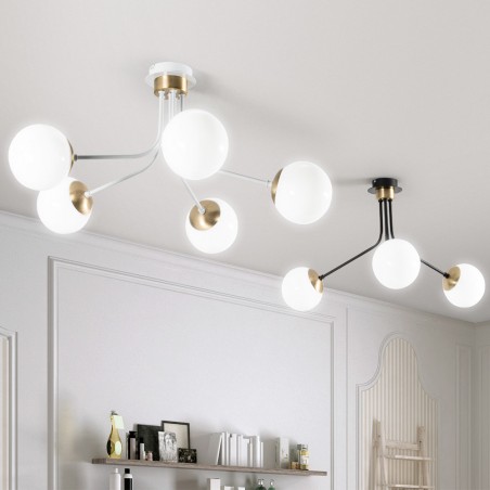 Plafonnier Rodisa Noir-Or (3 lumieres)