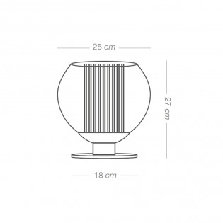 Lampe a pòser Bola Corde Or 25