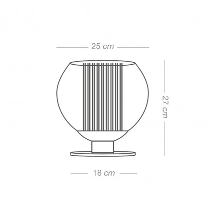 Lampe a pòser Bola Corde Or 25