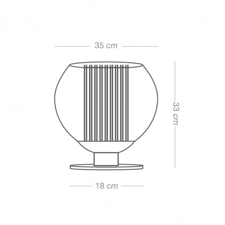 Lampe a pòser Bola Corde Beige 35