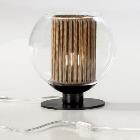 Lampe a pòser Bola Corde Or 25
