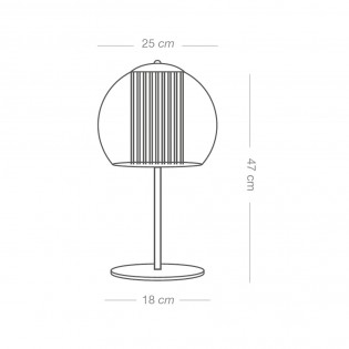 Lampe á poser Bola Corde Or