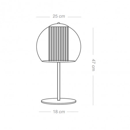 Lampe á poser Bola Corde Or
