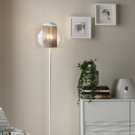 Lampadaire Bola Corde Argent