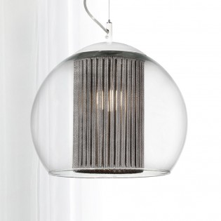 Lampe de suspension Bola Corda Argent 25