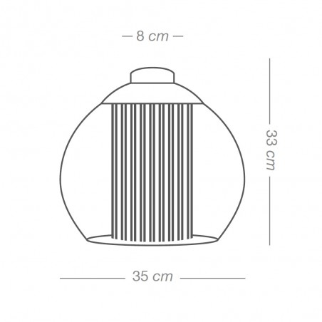 Plafonnier Bola Corde Sable 35