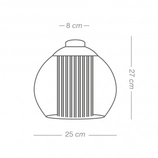 Plafonnier Bola Corde Or 25