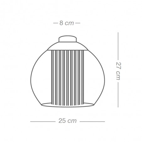 Plafonnier Bola Corde Or 25