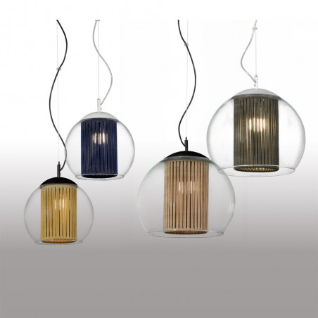 Lampe de plafond Bola Cord Indigo 25