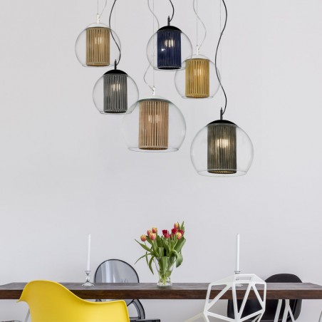 Lampe de plafond Bola Cord Indigo 25