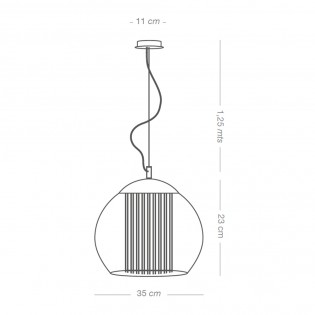 Lampe de plafond Bola Cord Sable 35