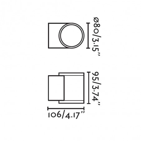 Applique d'extérieur LED Tond (6W)