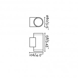 Applique d'extérieur LED Tond (2x6W)