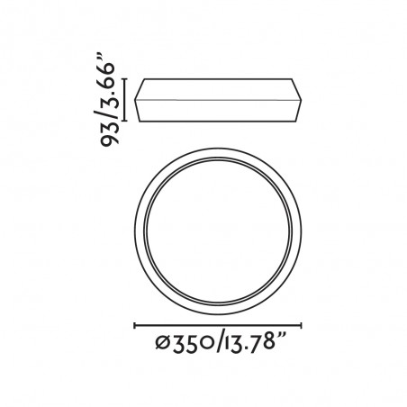 Plafonnier á LED Shoku II (24W)