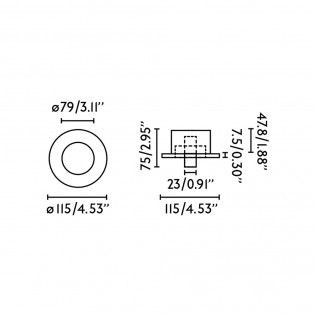 Applique murale encastrée LED Click (3,2W)