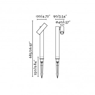 Balisé à LED avec piquet Spy (6W)