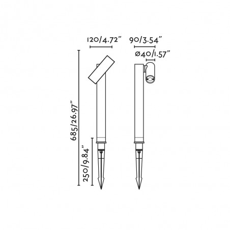 Balisé à LED avec piquet Spy (6W)