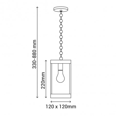 Lampe de plafond d'extérieur Lope