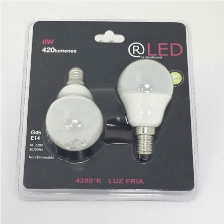 Pack 2x Ampoules LED 6W E14 