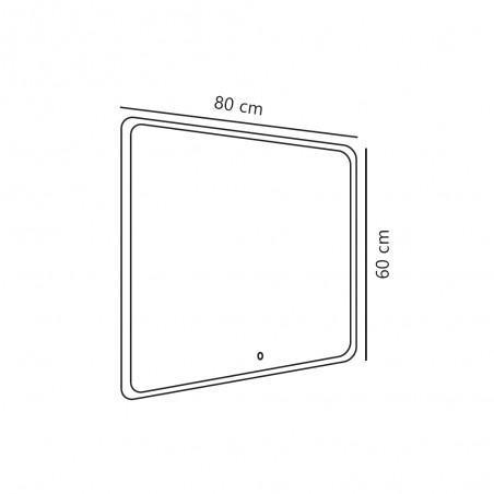 Miroir de salle de bain LED Dovina (60x80cm.)