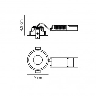 Encastré LED Albric pour salle de bain (8W)